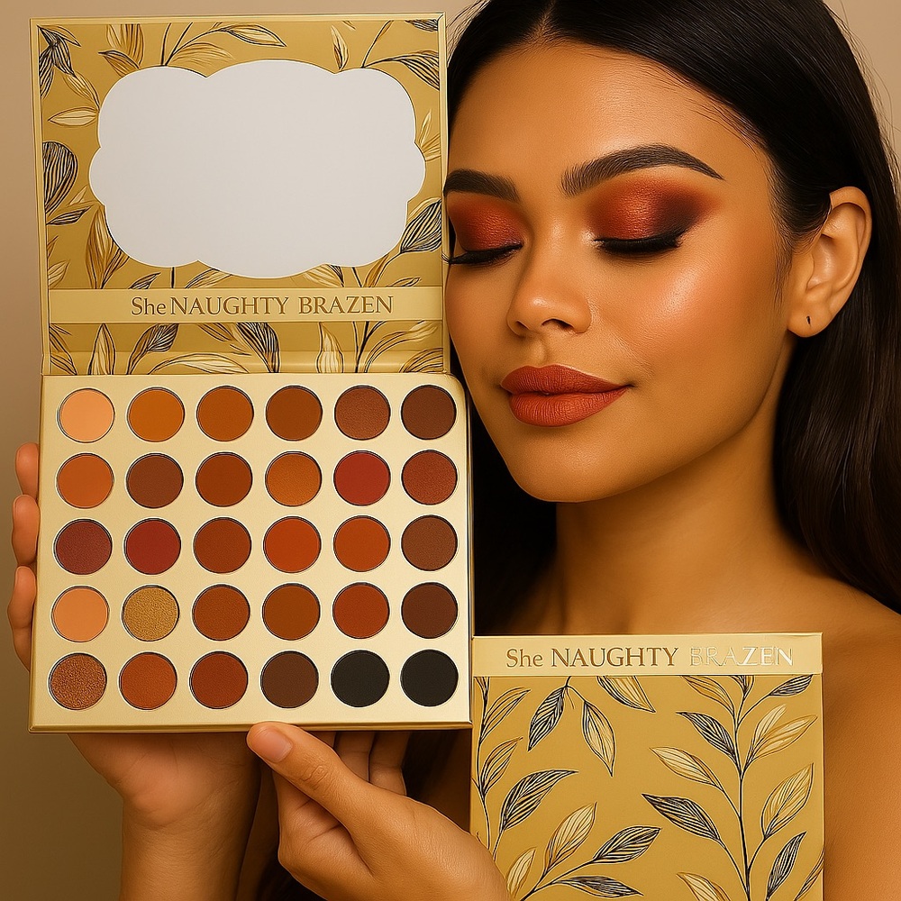 Autumn Glow Eyeshadow Palette with Orange and Brown Shades